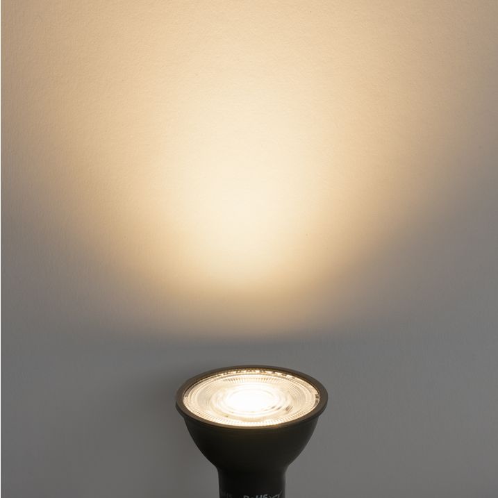 Sada 5 stmívatelných LED žárovek GU10 černých 6W 500lm 2700K