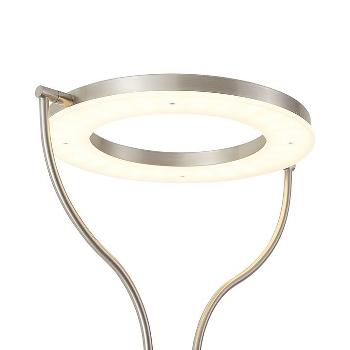 Moderne vloerlamp staal met leesarm incl. LED en dimmer - Divo