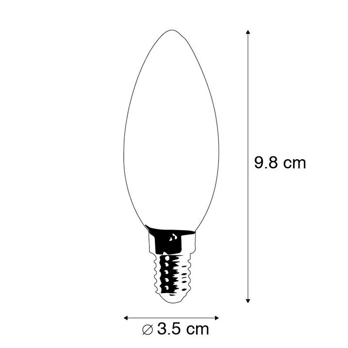 E14 Dimiabilna LED Sijalica Svijeća B35 5W 380LM 2700K