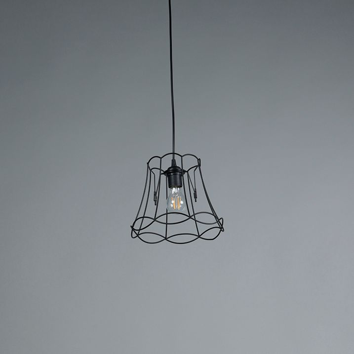 Retro Pendant Light Black 25 cm - Granny Frame