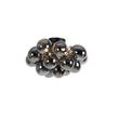 Candeeiro-de-Teto-Design-Preto-com-Vidro-Fume-4-luzes---Uvas