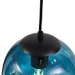 Art-Deco-viseća-lampa-crna-sa-ovalnom-plafonskom-pločom-i-zelenim-i-plavim-staklom-6-svetla---Douglass