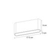 Skandinavische-Aussenwandleuchte-Holzprint-17,5-cm-inkl.-LED-IP65---Batt
