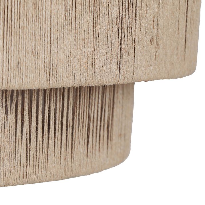 Japandi závesná lampa čierna s hnedým lanom 60cm - Smilla