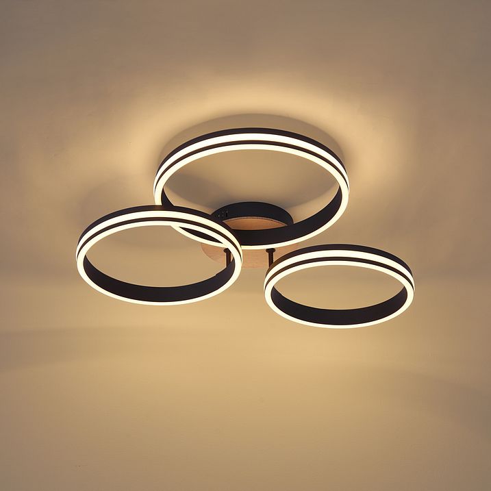 Laelamp puidust koos LED 3-astmelise dimmeriga 3-valgustiga - Navara