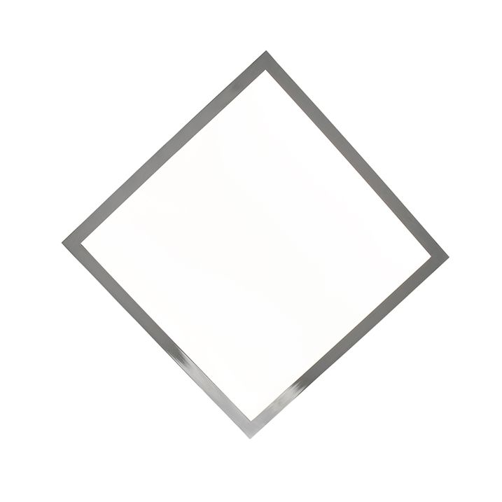 Négyzetes mennyezeti lámpa króm 45 cm LED-del IP44 - Flat