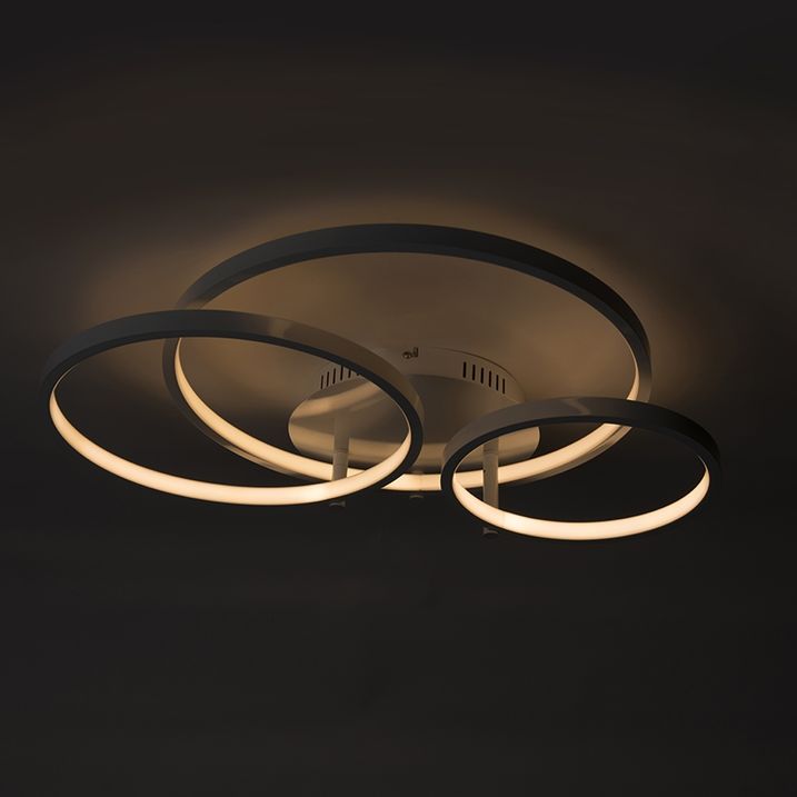 Moderna plafonska lampa bijela uključujući LED i dimmer - Rondas