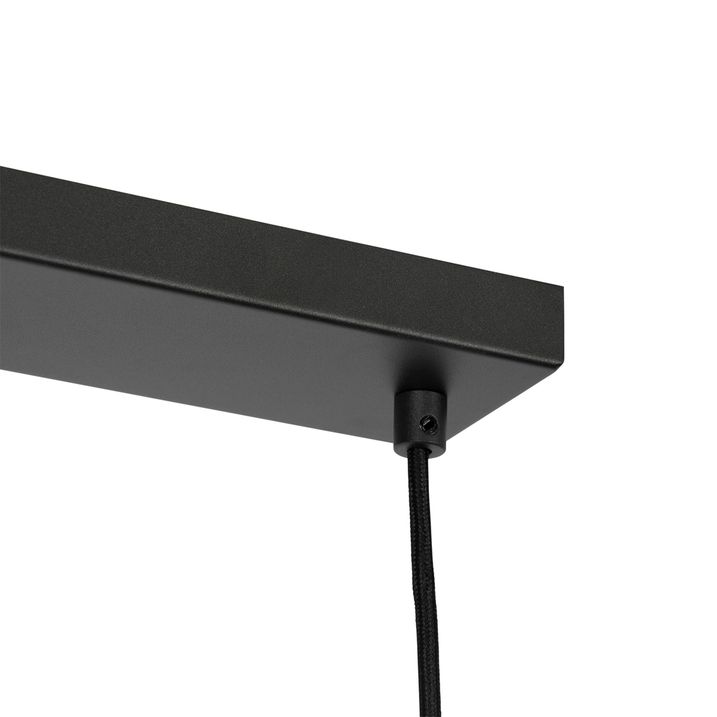 Mūsdienu piekaramā lampa melna ar opāla stiklu 4 gaismām - Drop