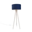 Stojací-lampa-na-trojnožce-bílá-s-tmavě-modrým-látkovým-stínidlem-50-cm---Tripod-Classic