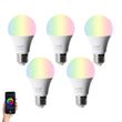 Zestaw-5-Inteligentne-żarówki-LED-E27-A60-Matt-RGBW-9W-806lm-2700-6500K