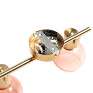 Foco-inteligente-dourado-com-vidro-cor-de-rosa-incl.-2-Wifi-P45---Vidro