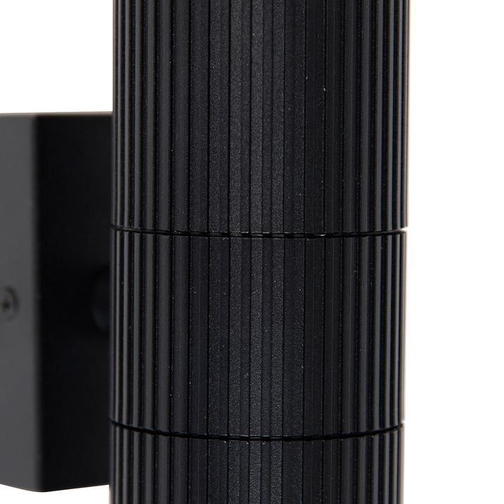Industrial outdoor wall lamp black 2-light IP44 - Vigo