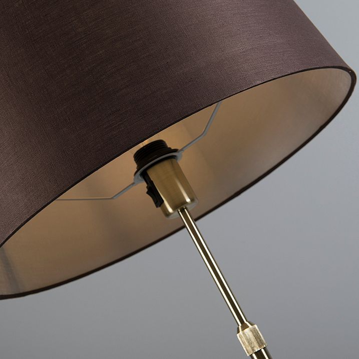 Stojaca lampa zlatá/mosadzná s hnedým tienidlom 45 cm nastaviteľná - Parte