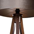 Lampă-de-podea-cu-trepied-din-lemn-de-nuc-cu-abajur-din-catifea-taupe-50-cm---Tripod-Classic