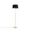Lámpara-de-pie-dorada/latón-con-pantalla-negra-45-cm-ajustable---Parte