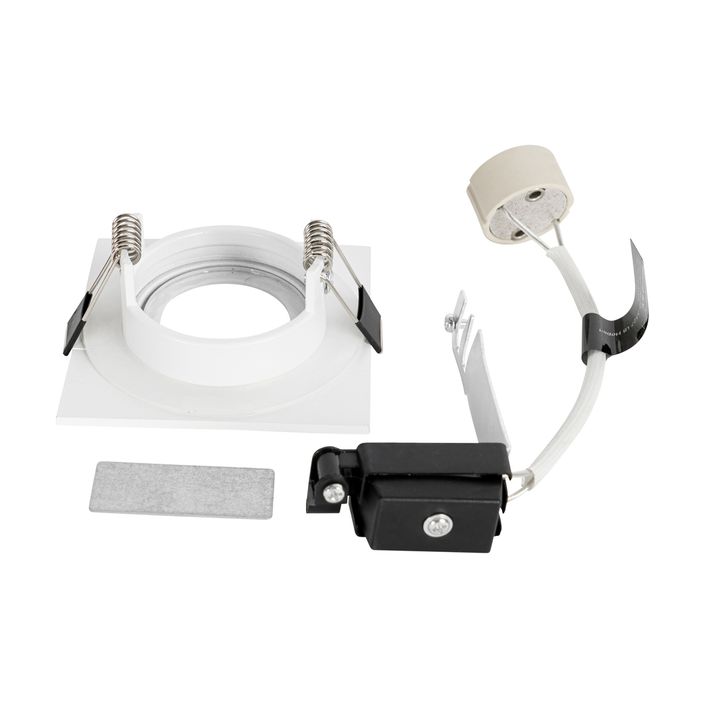 Spot encastré moderne blanc carré IP44 - Xena