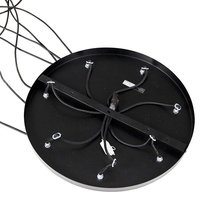 Hanglamp zwart met gouden binnenkant 7-lichts - Crooked Cluster