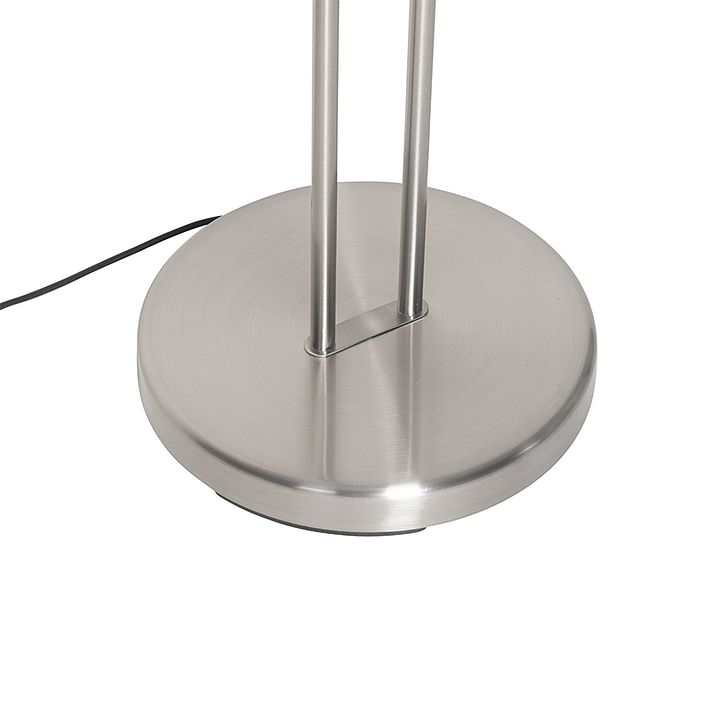Moderne vloerlamp staal met leesarm incl. LED en dimmer - Divo