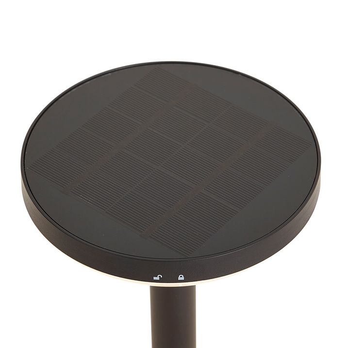 3er-Set schwarze Erdspießleuchten inkl. LED Solar IP44 - Dottie