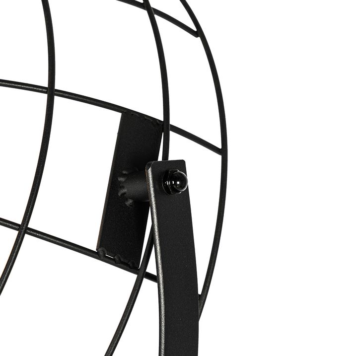 Candeeiro de pé industrial tripé preto 50 cm ajustável - Hanze