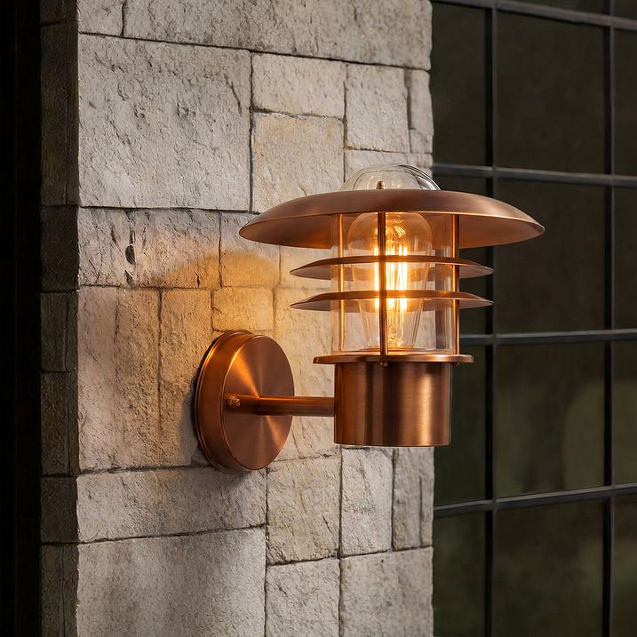 Vintage utomhusvägglampa koppar IP44 - Prato