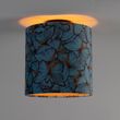 Stropní-lampa-s sametovým-stínítkem-s motýly-a zlatem-25-cm---Combi-černá