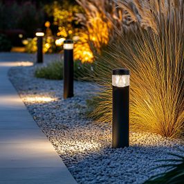Moderná vonkajšia lampa čierna 40 cm IP44 vrátane LED - Roxy