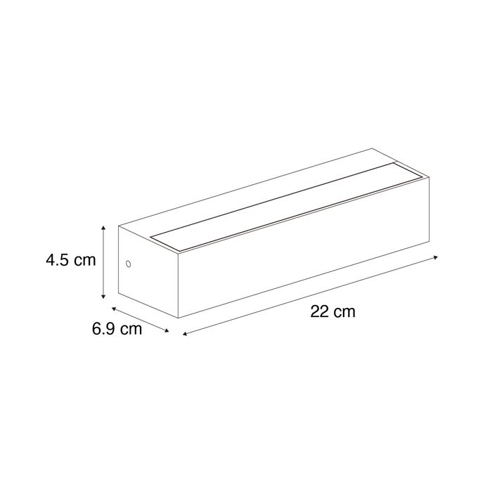 Applique da parete industriale ruggine incl. LED IP65 - Steph