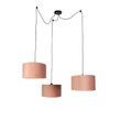 Pendant-Lamp-Black-with-Pink-Shade-and-Gold-Interior-35cm-3-Lights---Cava