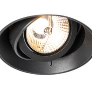 Set-of-6-Modern-Recessed-Spotlights-Black-GU10-AR70-Round-Trimless---Oneon