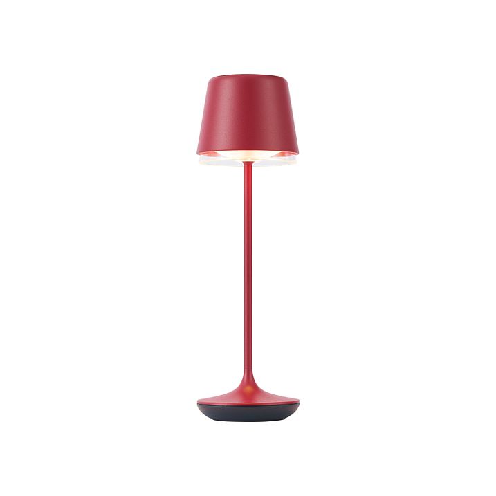 Tischleuchte Rot inkl. LED IP65 Wiederaufladbar mit Ladestation - Treble