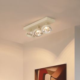 Moderne plafondspot beige G9 rond draai- en kantelbaar 3-lichts - Go