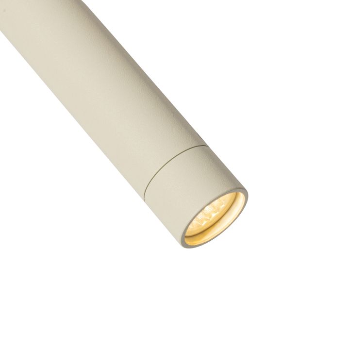 Foco Moderno Bege com Preto para Sistema de Trilho Monofásico - Slimline Uzzy