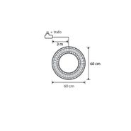Luz-colgante-navideña-Corona-plateada-60cm-incl.-LED-IP44---Nawa