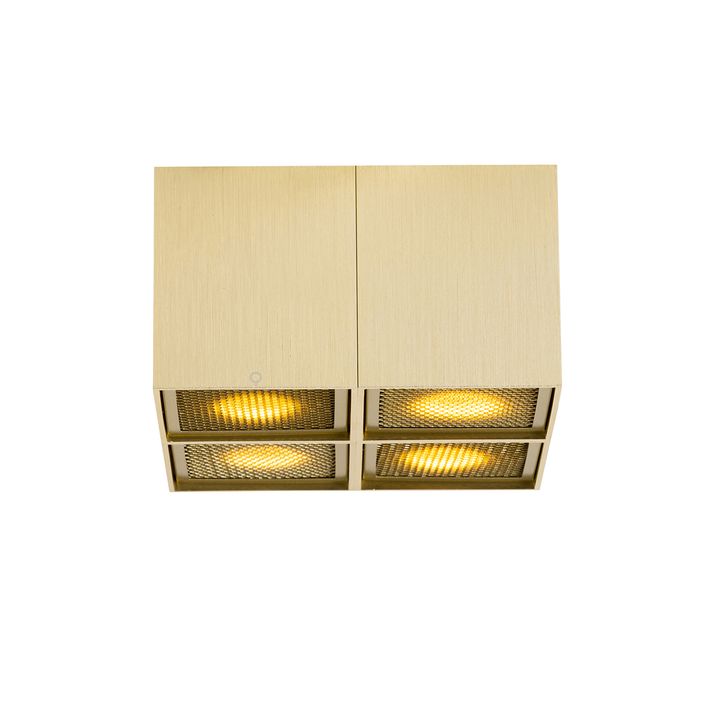 Spot design doré 4 lumières - Qubo Honey