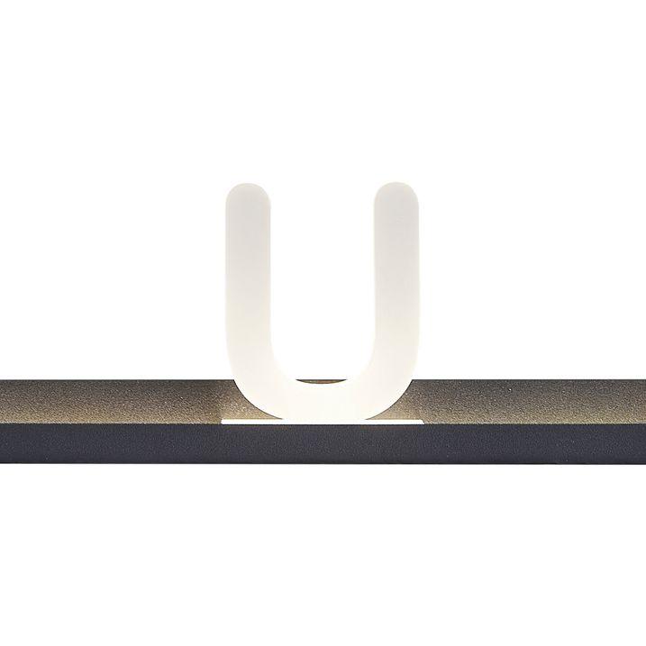 Lettre U en plastique pour applique murale Letterbox