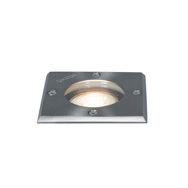 Oświetlenie punktowe wpuszczane stalowe 10,5 cm IP65 - Basic Square