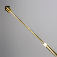 Lámpara-de-pie-dorada/latón-con-pantalla-negra-de-45-cm-regulable---Parte