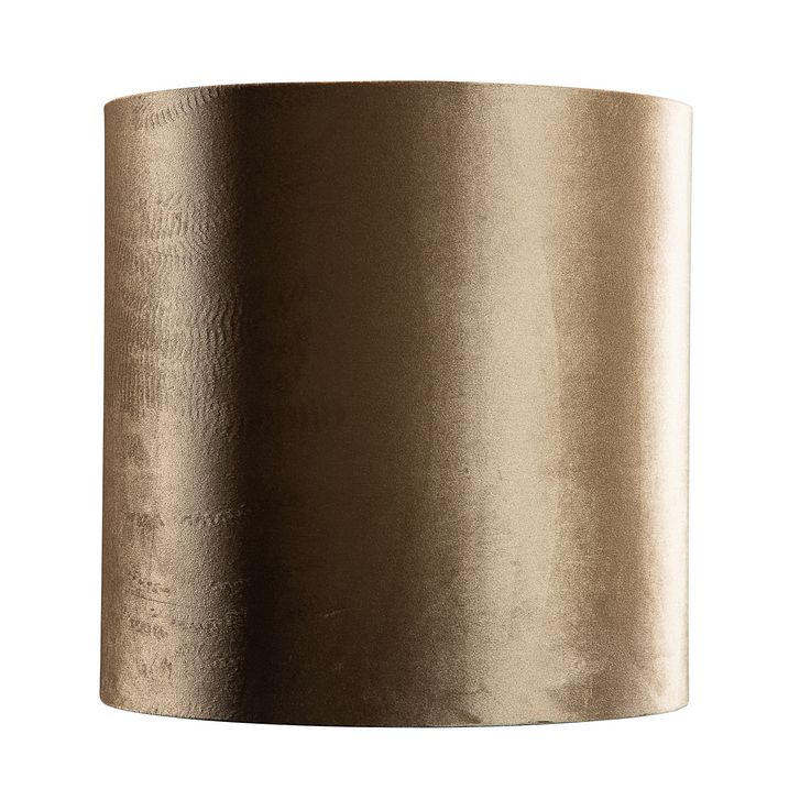 Samtlampenschirm Bronze mit goldener Innenseite 40/40/40
