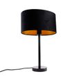 Stolová-lampa-čierna-s-oválnym-zamatovým-tienidlom-čiernym-35-cm---Simplo
