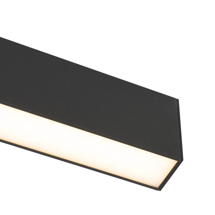 Plafonieră neagră incl. LED cu 3 trepte de intensitate reglabilă 2700-4000K cu comutator DIP - Keane