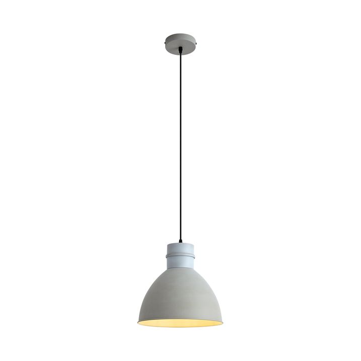 Suspension intelligente grise 30 cm avec ampoule A60 wifi - Dory