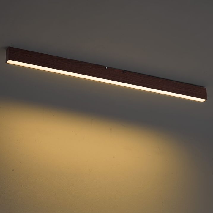 Moderne taklampe valnøttfarget tre inkl. LED 3-trinns dimbar 2700-4000K med dip-bryter - Keane