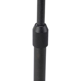 Tischleuchte-Schwarz-mit-ovalem-Samt-Schirm-Schwarz-35cm---Parte