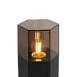 Aussen-Stehleuchte-schwarz-mit-Rauchglas-sechseckig-30-cm---Denmark
