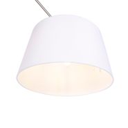 Tērauda-piekaramā-lampa-ar-baltu-lina-abažūru-35-cm---Blitz
