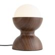 Scandinavisch-tafellamp-walnoot-met-opaal-glas---Yoru