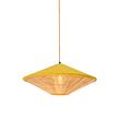 Landelijke-hanglamp-geel-velours-met-rotan-60cm---Frills-Can