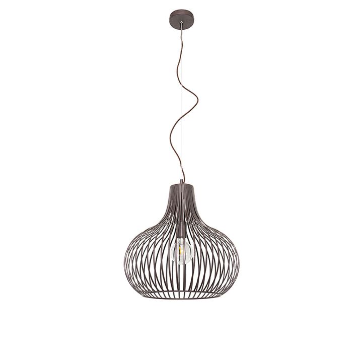 Moderní závěsné svítidlo hnědé 48 cm - Saffira