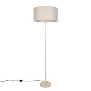 Japandi-vloerlamp-beige-met-kap-lichtbruin-50cm---Simplo